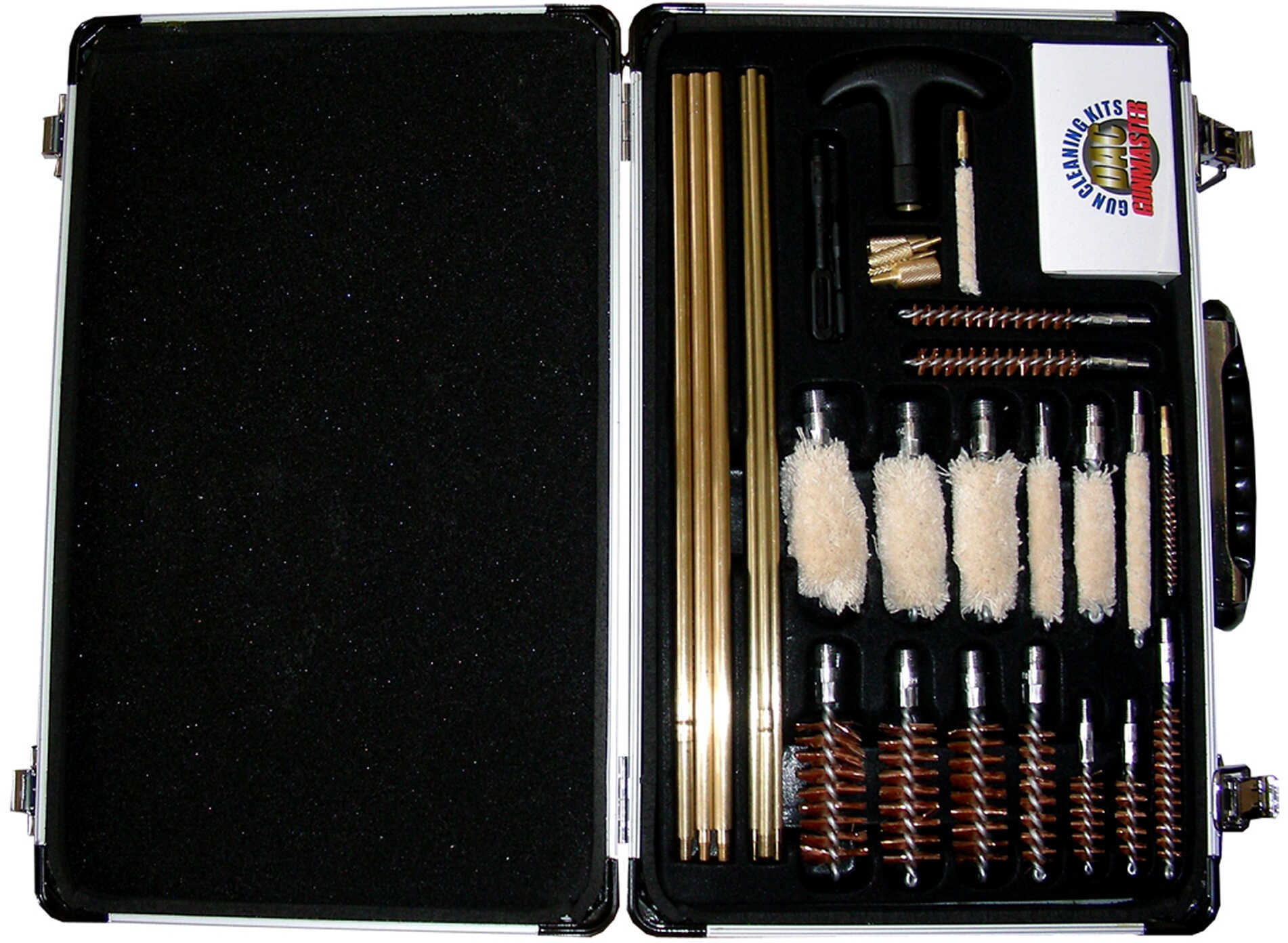 Deluxe Universal Cleaning Kit 35 pieces: Solid Brass rods Bronze Brushes mops Accessories And Patches - Dura