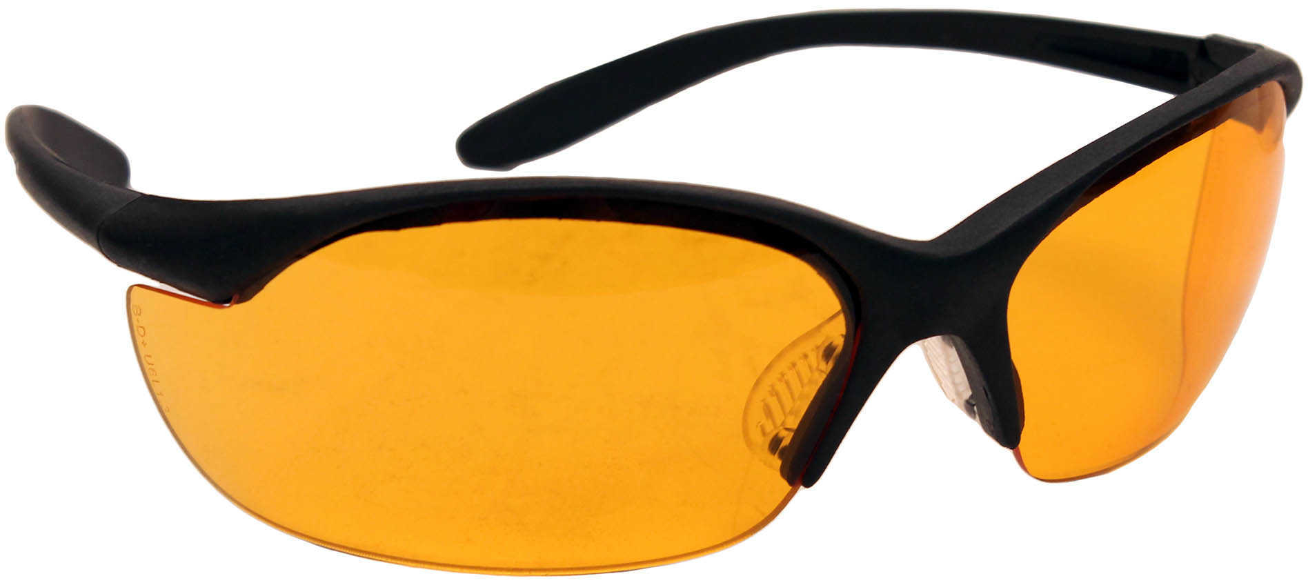 Howard Leight Industries Vapor II Eyewear Black Frame - Orange Lens Anti-Fog Coating Wrap-Around Design Comfort