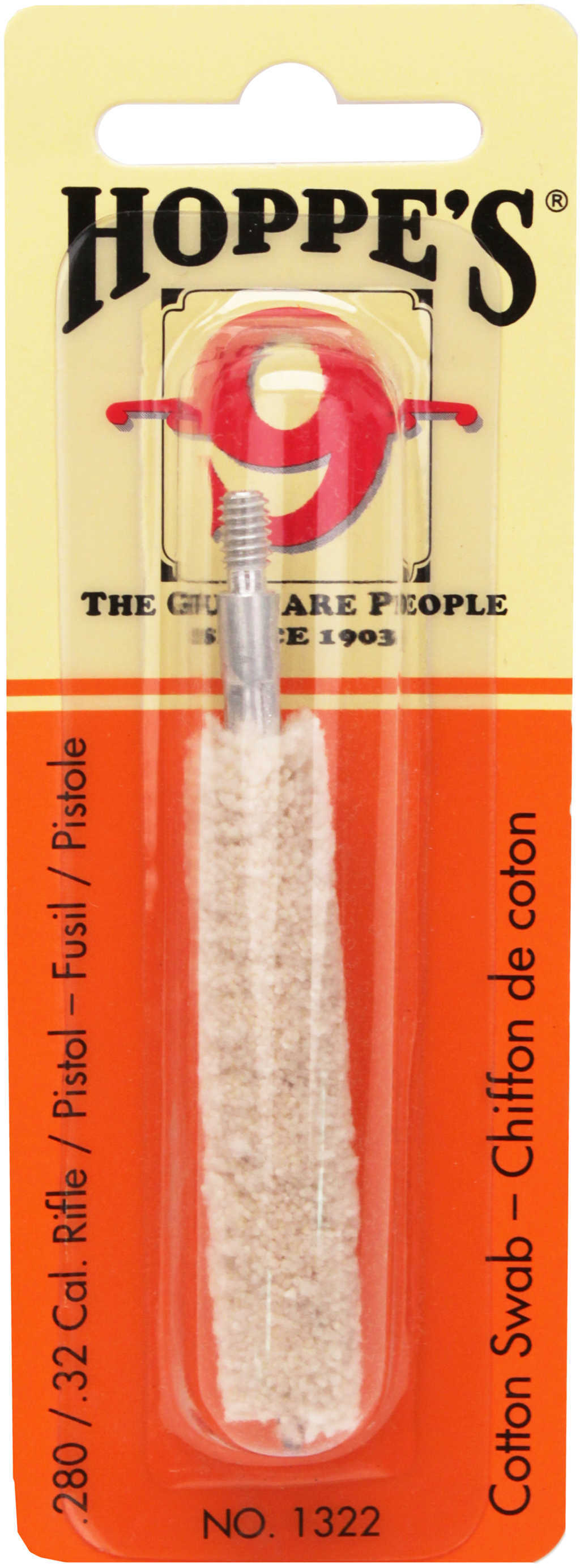 Hoppes Rifle Cleaning Swab .280, .32 Caliber 100% Cotton Swabs Are Soft, Washable And Will Not Scratch The Bore