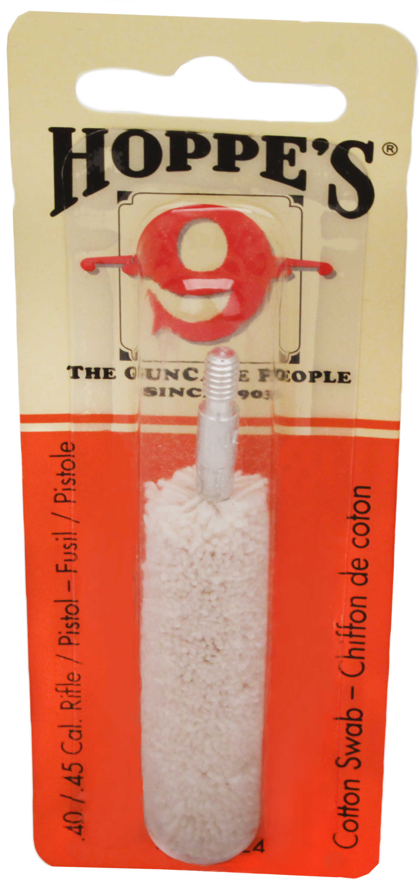 Hoppes Rifle Cleaning Swab .40, .45 Caliber 100% Cotton Swabs Are Soft, Washable And Will Not Scratch The Bore