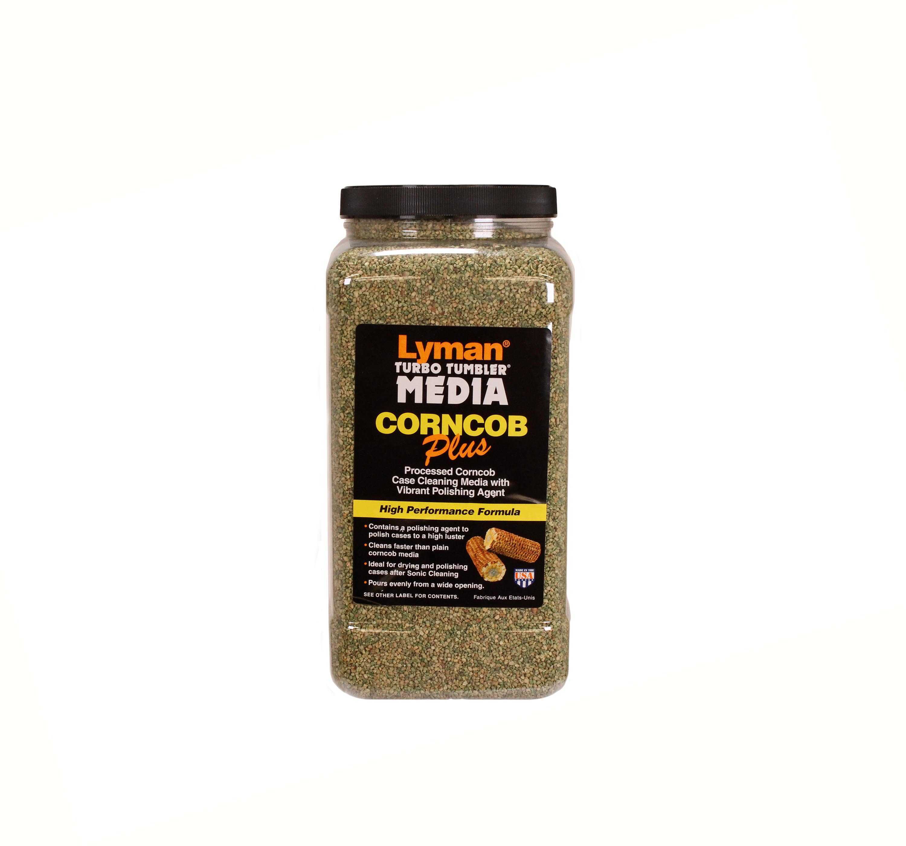 Lyman Turbo Case Cleaning Media Treated Corncob - 6 Lb. "Easy Pour Container" The Most Effective Choice For Dir