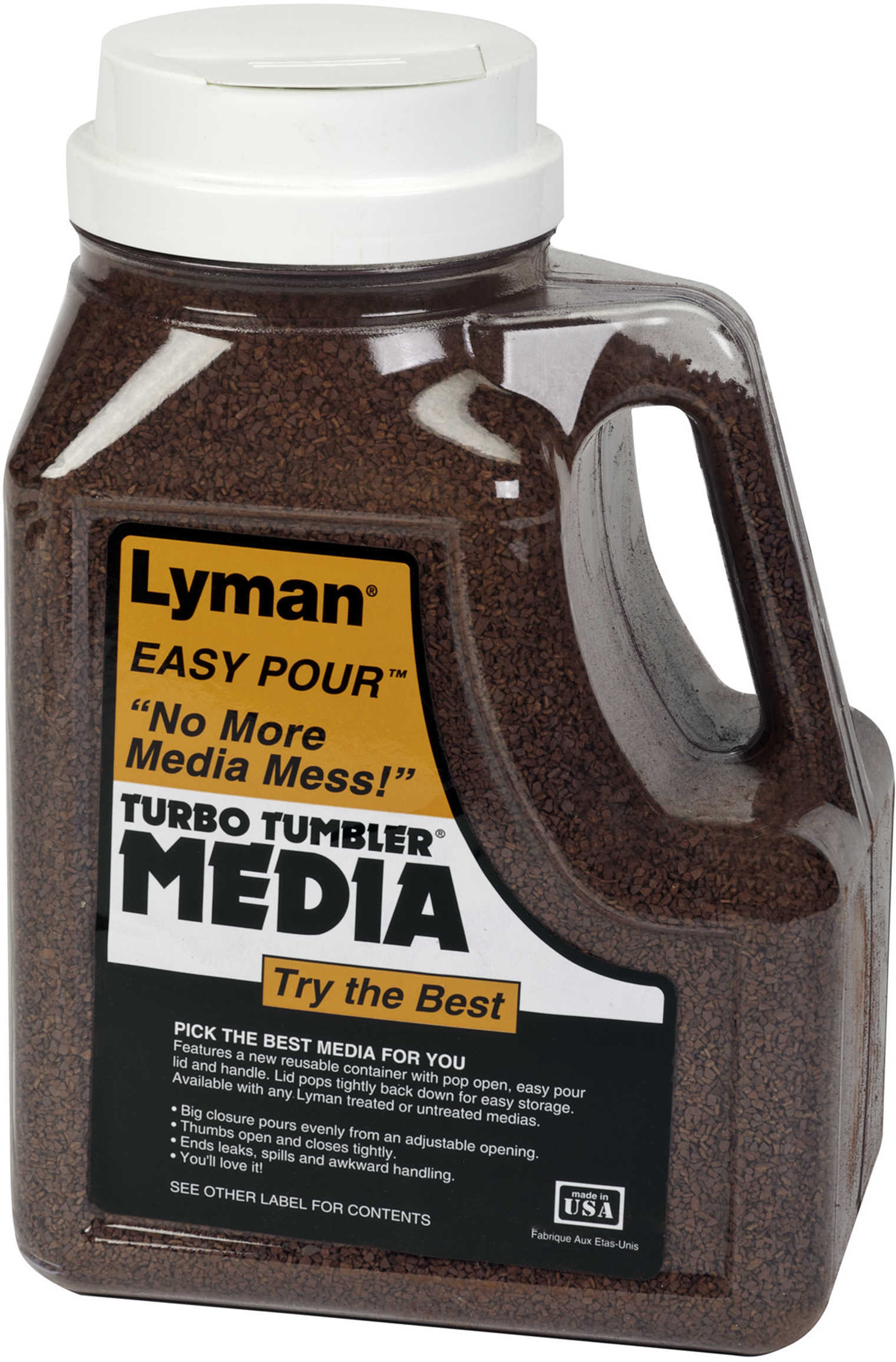 Lyman Turbo Case Cleaning Media Tufnut - 7 Lb. "Easy Pour Container" The Most Effective Choice For Dirty And Ta