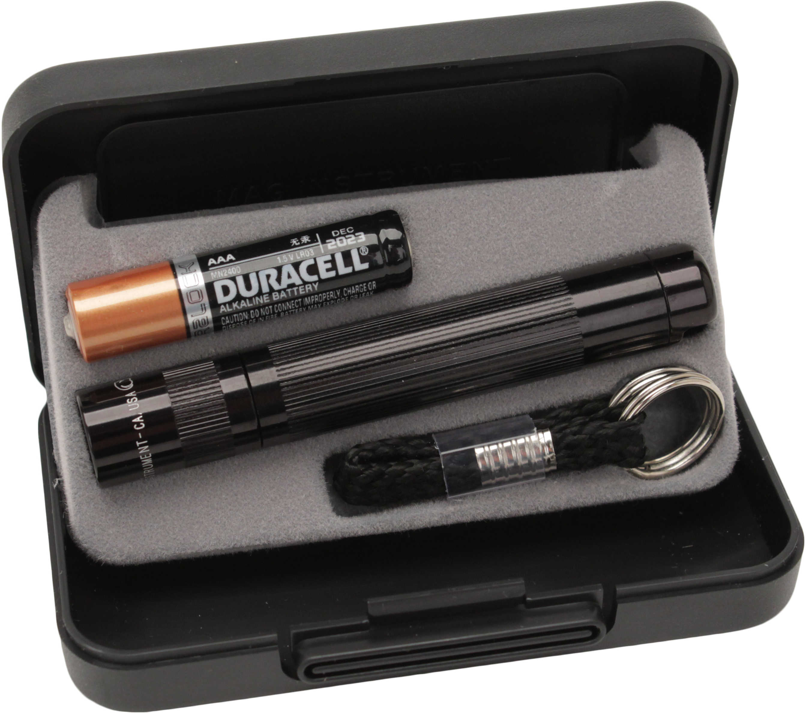 Mag Solitaire 1-Cell AAA Flashlight Black - Presentation Box Includes Key Lead & Battery High-intensity Light Beam - Twi