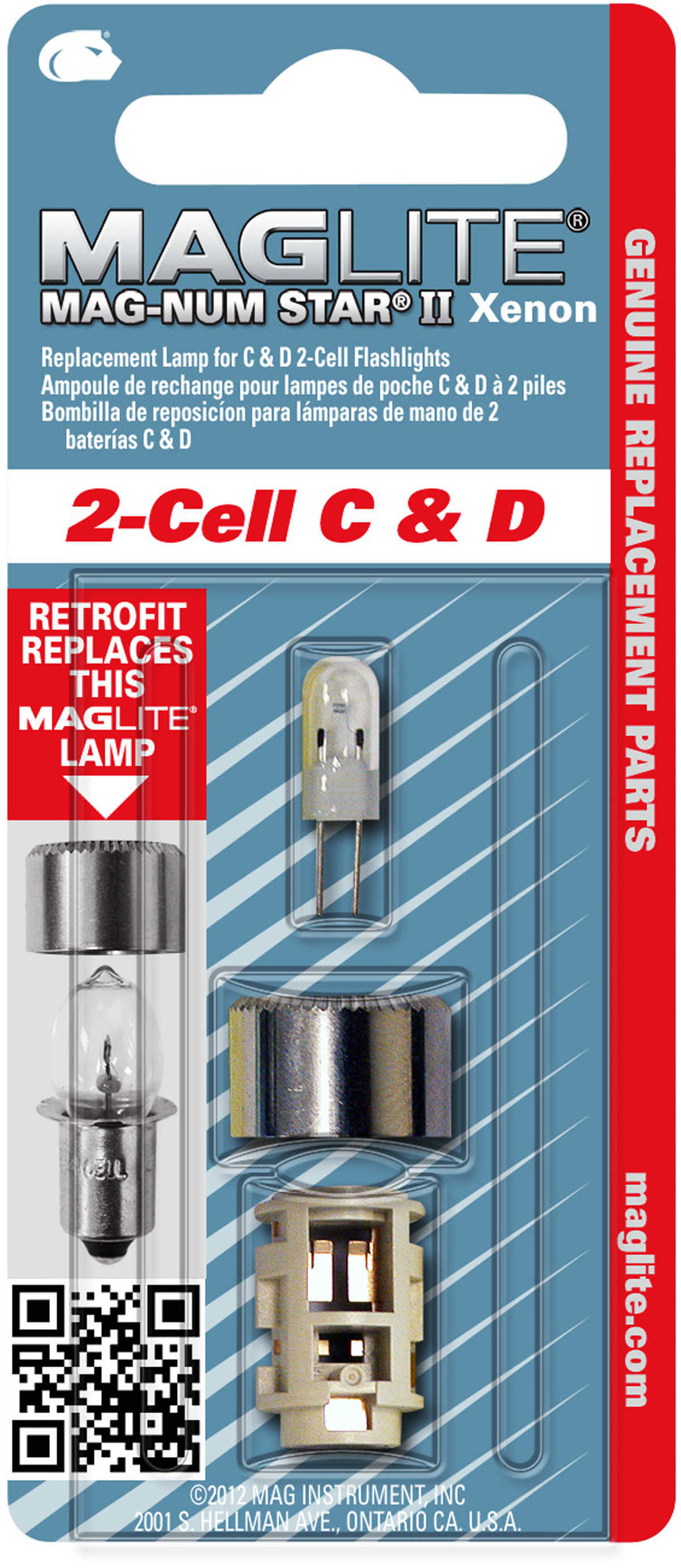 Mag-Num Star Krypton Lamp 2 C & D-Cell - 1 Per Package To Be Used With Alkaline Batteries Only