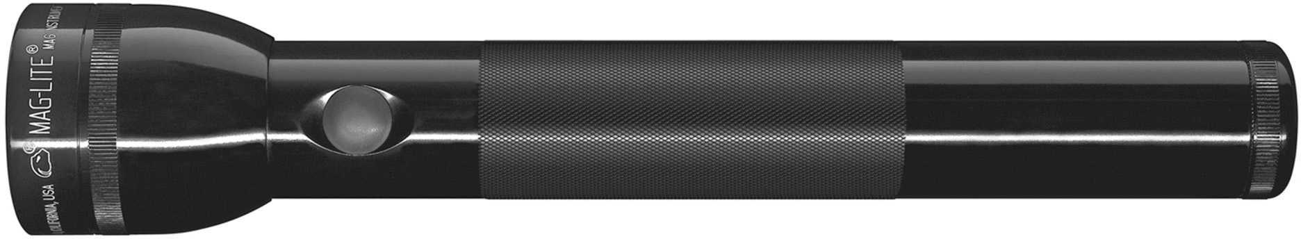 Mag 3 D-Cell Flashlight Black - Hang Pack High-intensity Krypton Light Beam 1/2 Turn Cam Action Focus Self-Cleaning