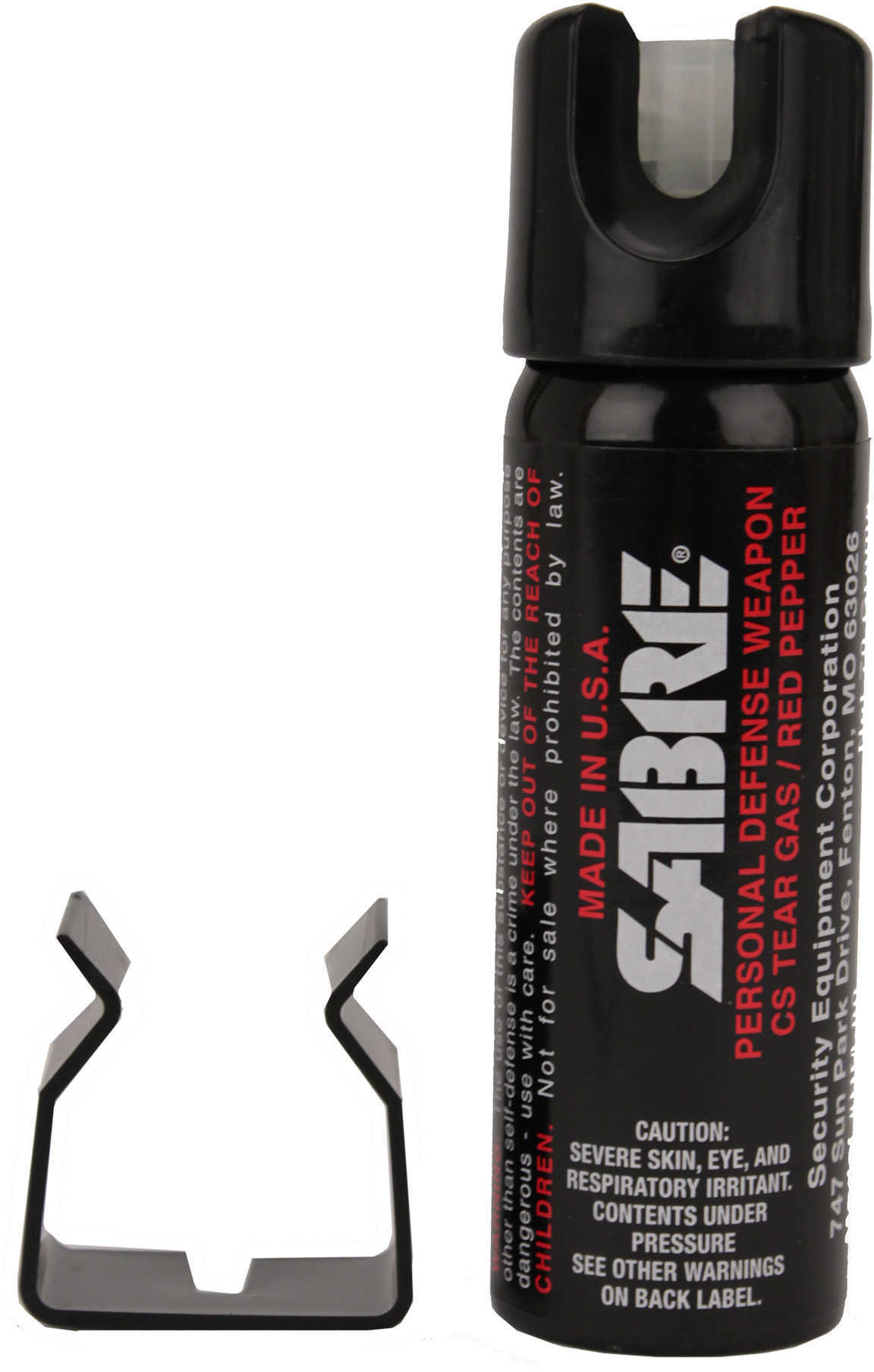 Sabre 3-In-1 Self Defense Spray Home Unit With Glow-In-The-Dark Safety And Wall Mount Clip Red Pepper, Cs Military Tear