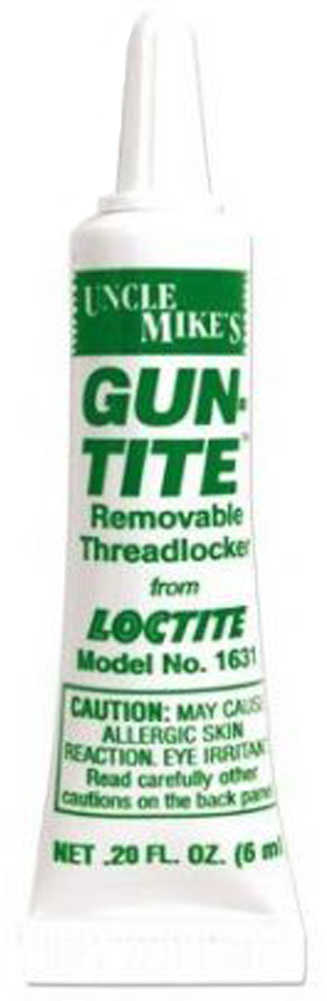 Uncle Mikes Gun-Tite - 6 Ml. resealable Tube "Welds On" Scope Mounts, tightens Loose Or Worn screws, anchOrs Swivel Bas