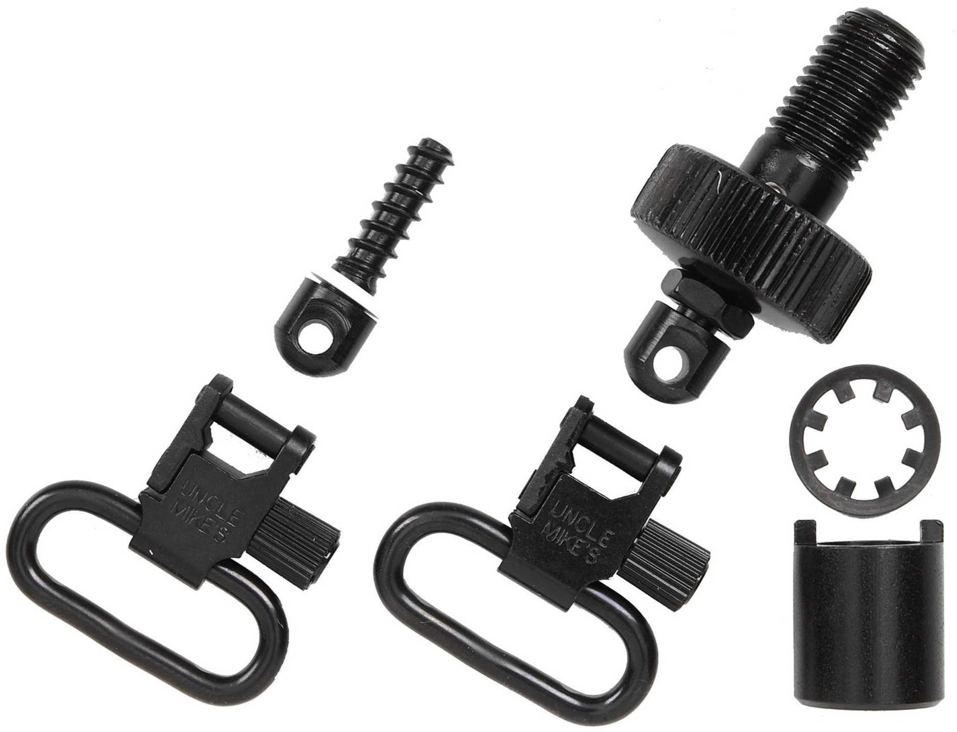 Uncle Mikes QD Magazine Cap Swivels Sets - Mossberg 500 Moss-500 12 Ga 1" Blued Replacement Wit