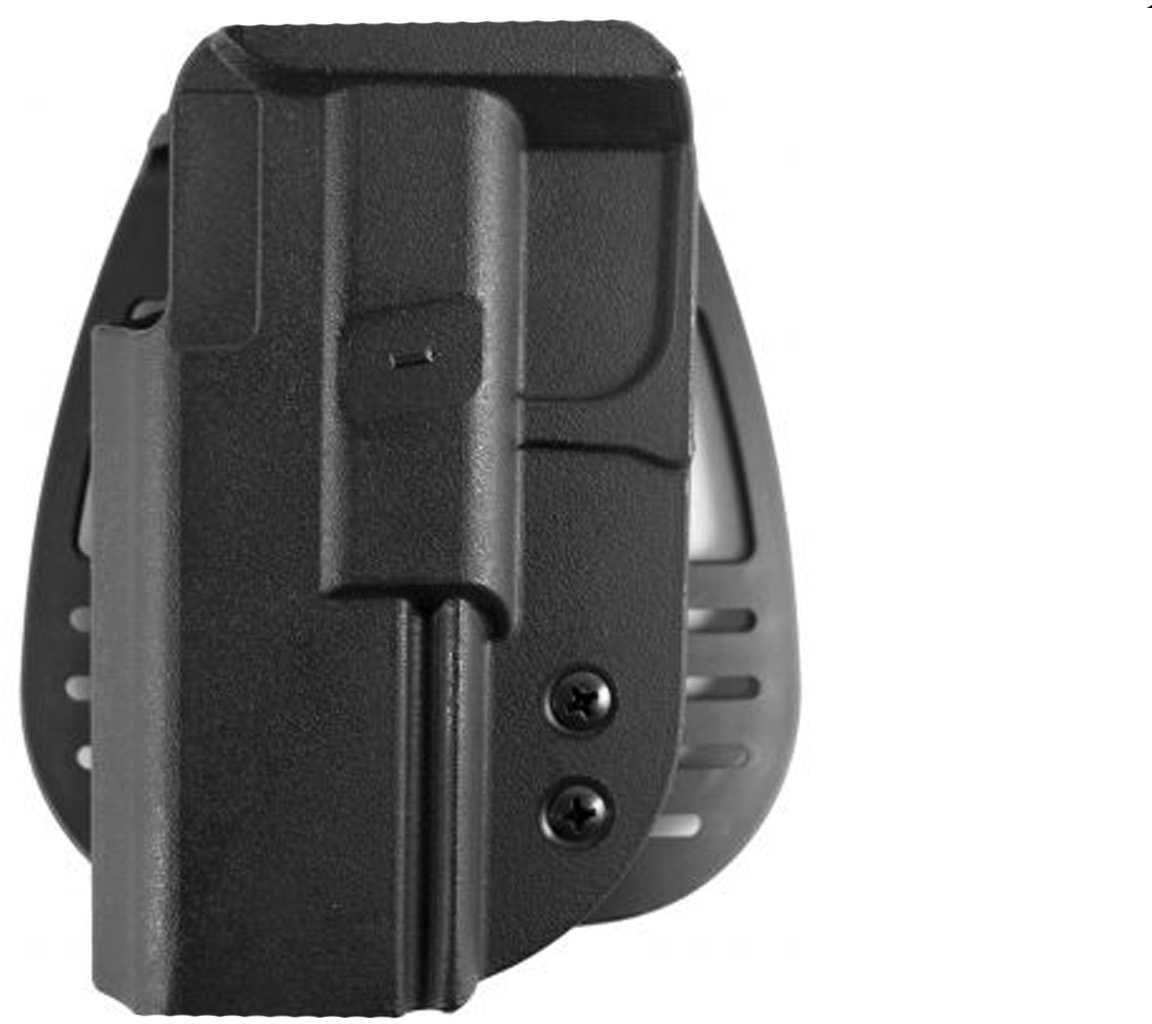 Uncle Mikes Kydex Paddle Holster - RH, Open Top Design for Glock 17, 22, 19, 23 Adjustable Rake & Height
