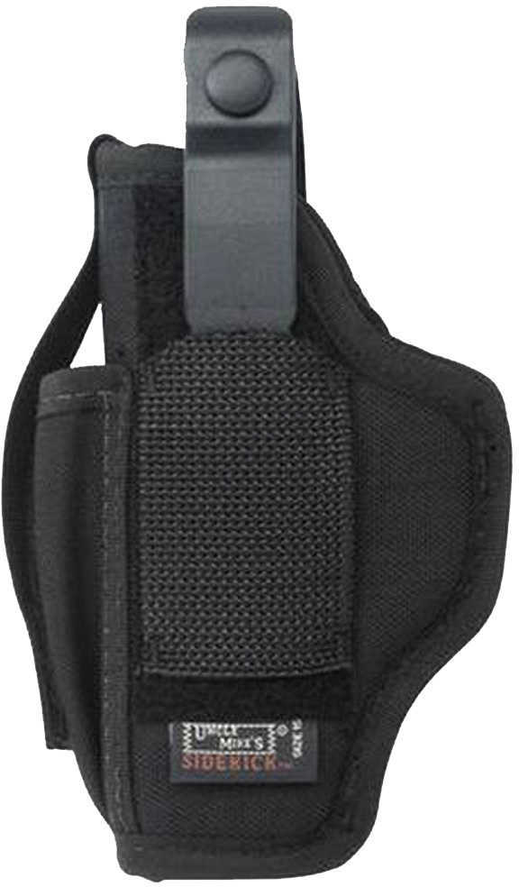 Uncle Mikes Sidekick Ambidextrous Hip Holster - Black 3.5"-4.5" Barrel Large Autos Can Be Worn as a Belt Or Inside-Pant