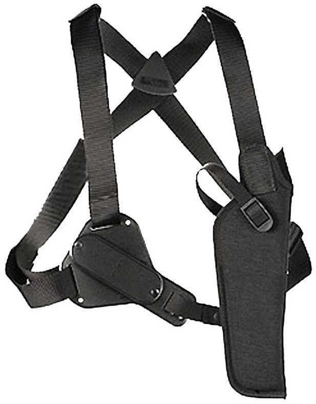 Uncle Mikes Sidekick Vertical Shoulder Holster - RH, Black 2"-3" Barrel Small And Medium Double Action Revolvers Self-a