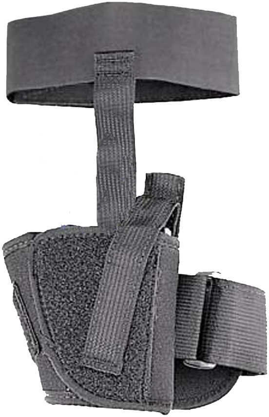 Uncle Mikes Ankle Holster, RH 3"-4" Barrel Medium Autos (.32-.380 Cal) Kodra - Soft Knit Fabric Lays Comfortably Next T