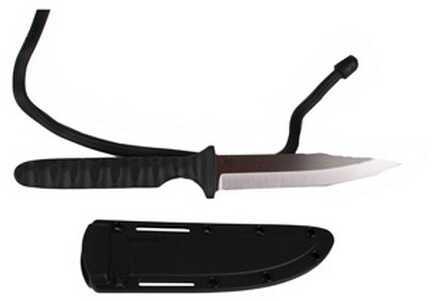 Cold Steel Cs-53Nbs Spike 4" Fixed Bowie Plain 4116 Stainless Blade/Black Scalloped Griv-Ex Handle Includes Sheath