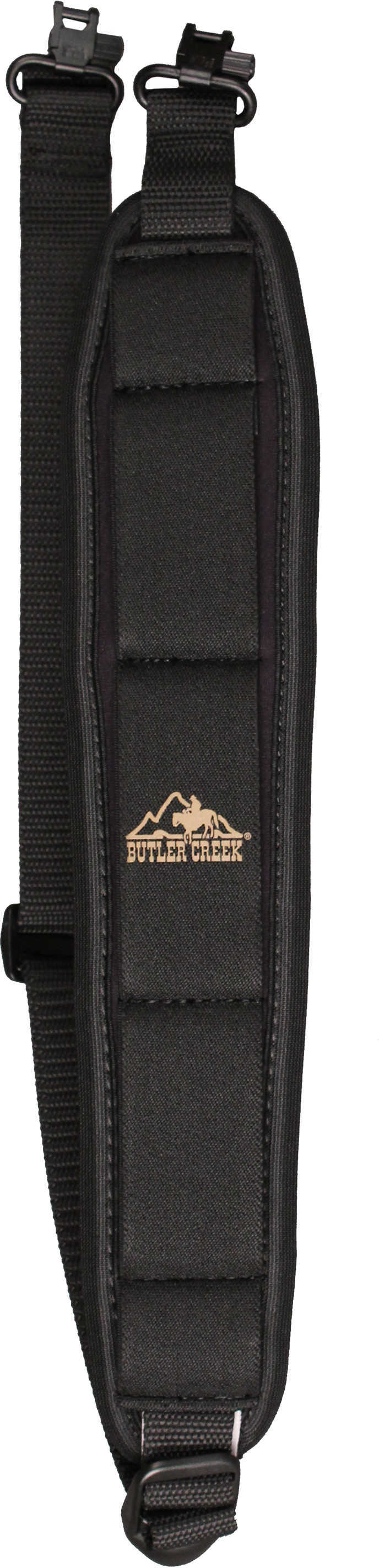 Comfort Stretch Rifle Sling With Swivels - Black Uncle Mikes QD Sewn-In Designed To Be Shock Absorber For You