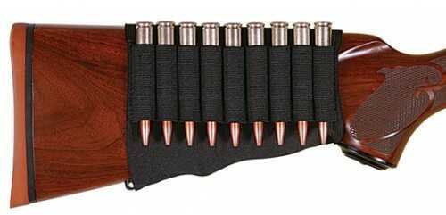 Buttstock Rifle Cartridge Holder Black - Holds Nine Cartridges Park Of 6