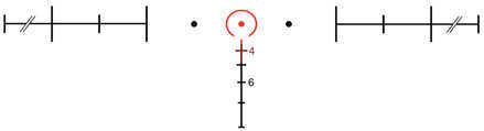 Trijicon ACOG 4X32 Scope Dual Illuminated Red Horseshoe / Dot 6.8 Ballistic Reticle With Ta51 Mount Model Ta31H68