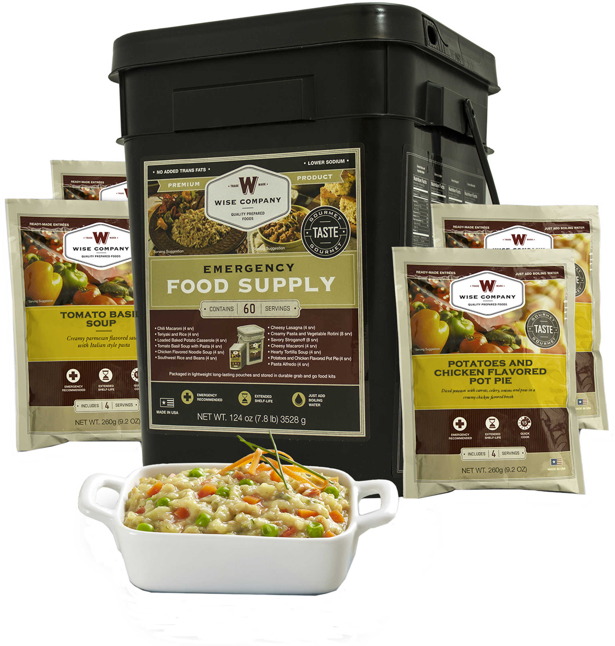 Wise 60 Serving Bucket 12Lbs Freeze Dried Food