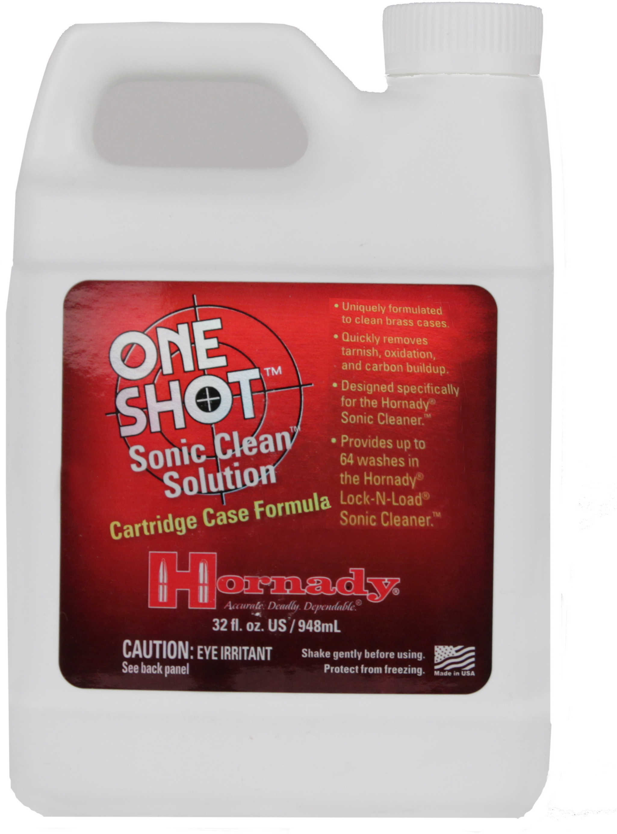 Hornady 043355 Lock-N-Load Sonic Brass Cleaning Solution 64 Washes Universal