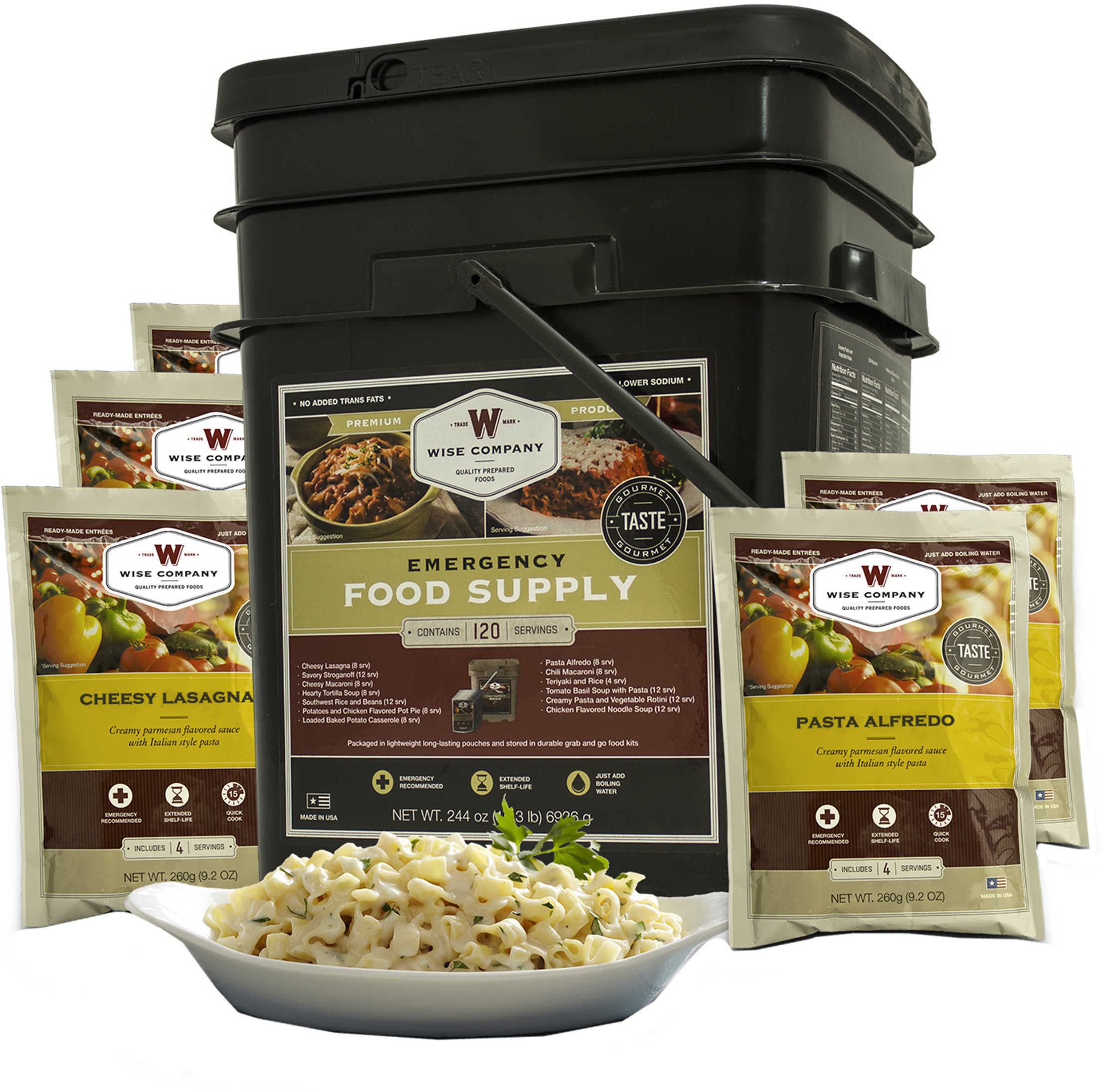 Ready Wise Grab N Go Bucket Freeze Dried Entrees 120 Servings Per