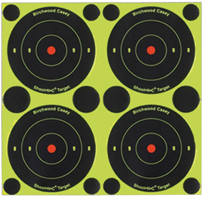 Birchwood Casey 34375 Shoot-N-C Self-Adhesive Paper 3" Bullseye Black 240 Targets