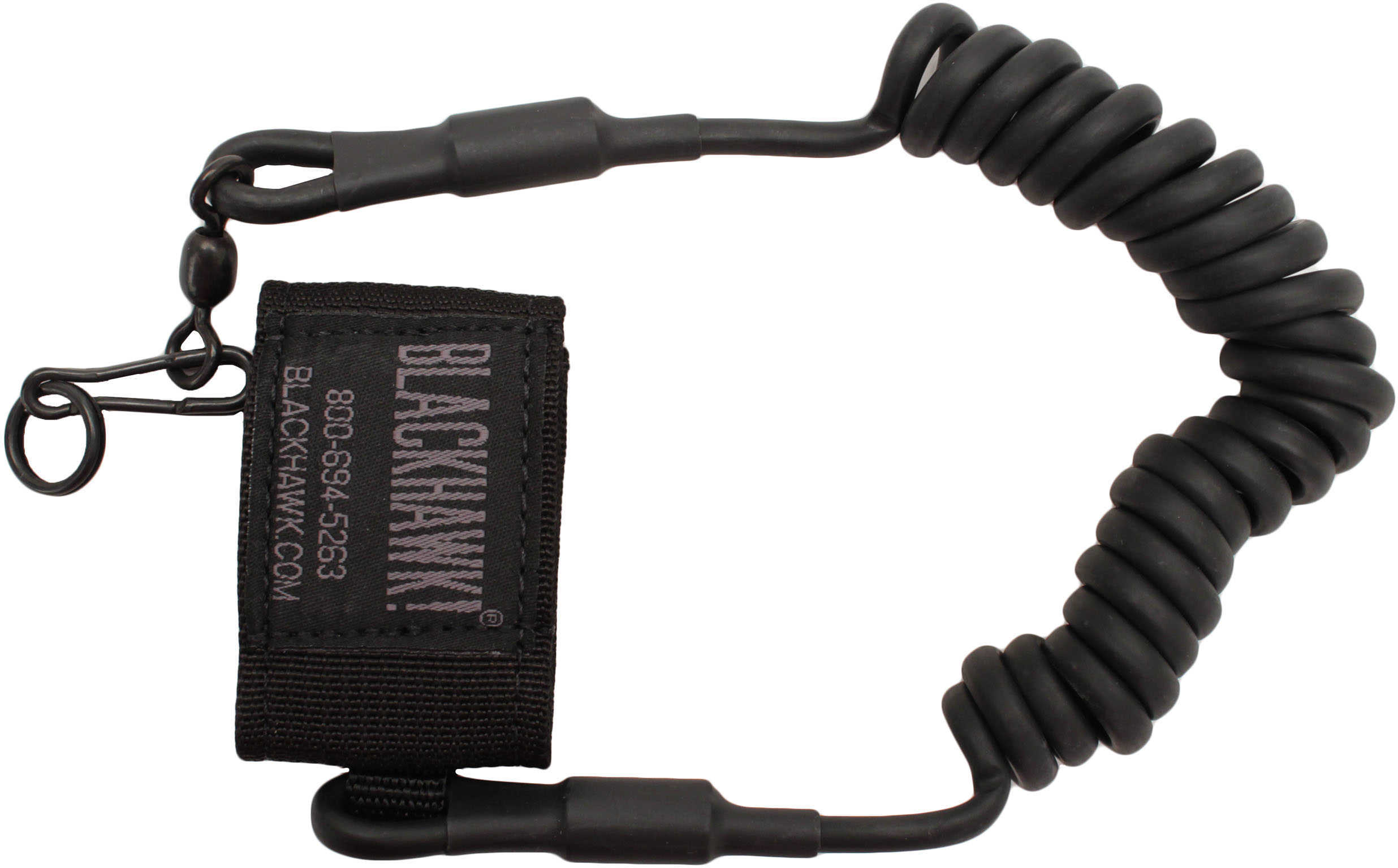 Blackhawk 90TPL2BK Tactical Pistol Lanyard with Swivel Coiled Wire