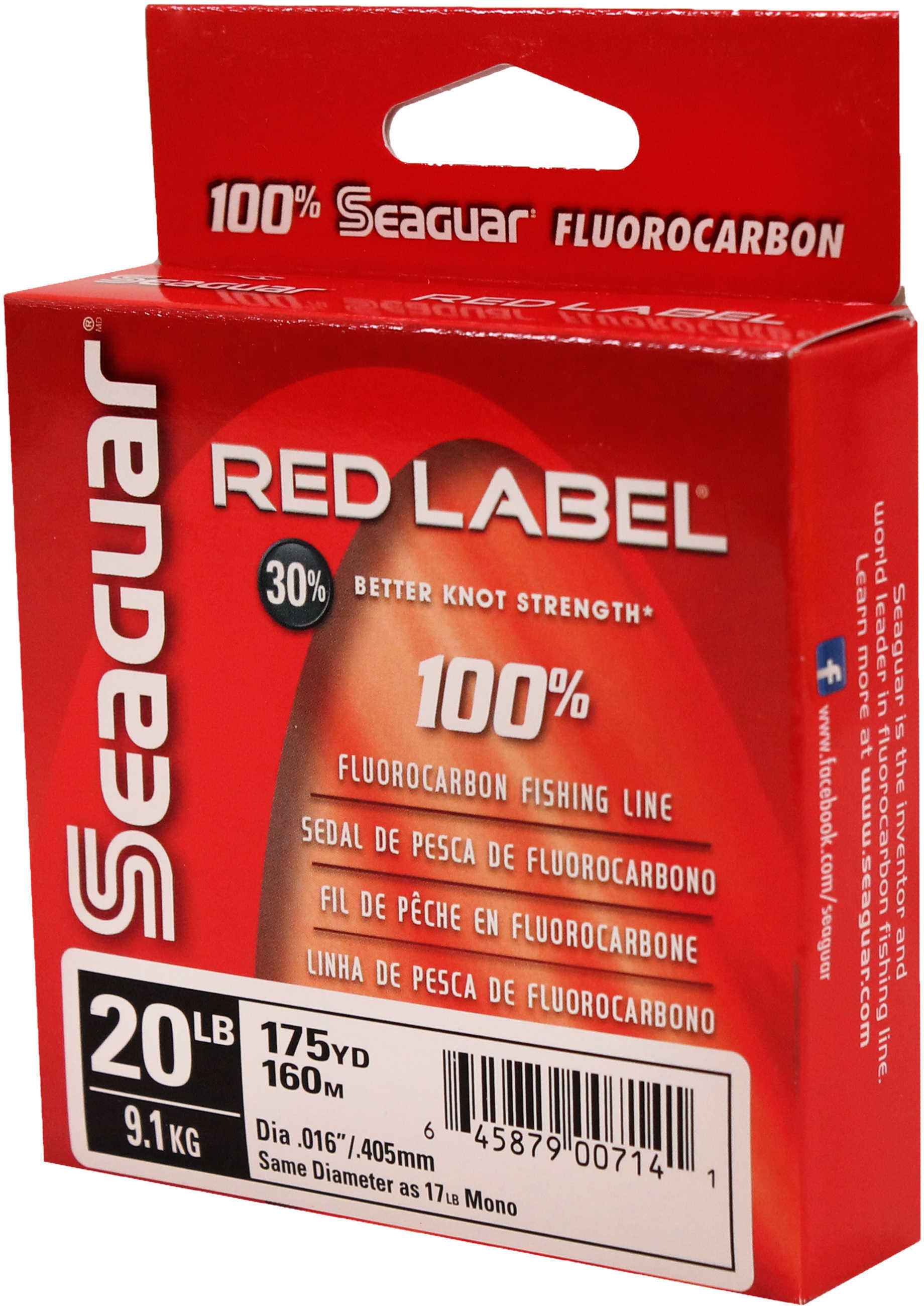 Seaguar Red Label Fluorcarbon Clear 175yds 20Lb Md#: 20Rm-175