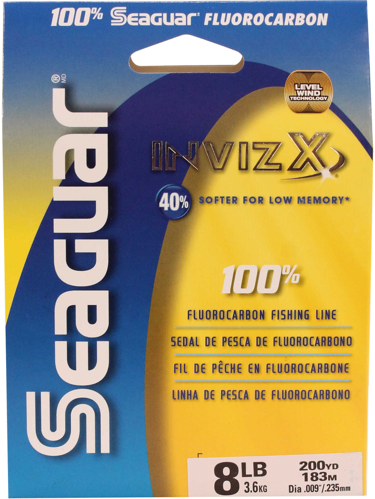Seaguar Inviz X Fluorcarbon Clear 200yds 8Lb Md#: 08VZ-200
