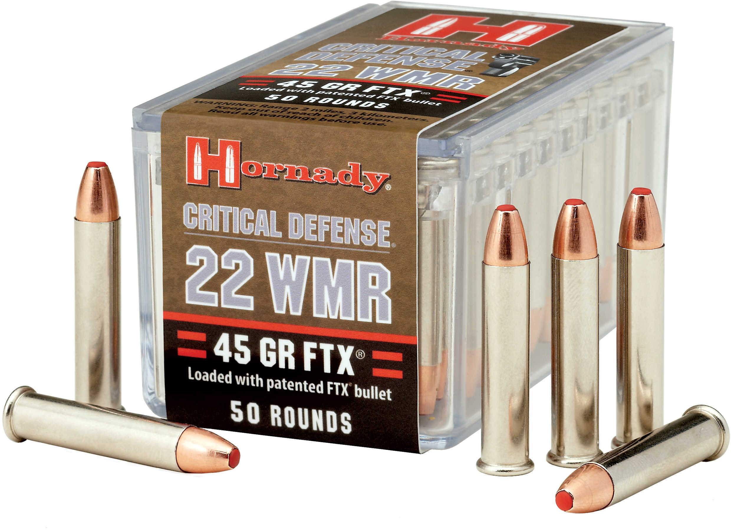 22 Win Mag Rimfire 45 Grain 50 Rds Hornady Ammo-img-1
