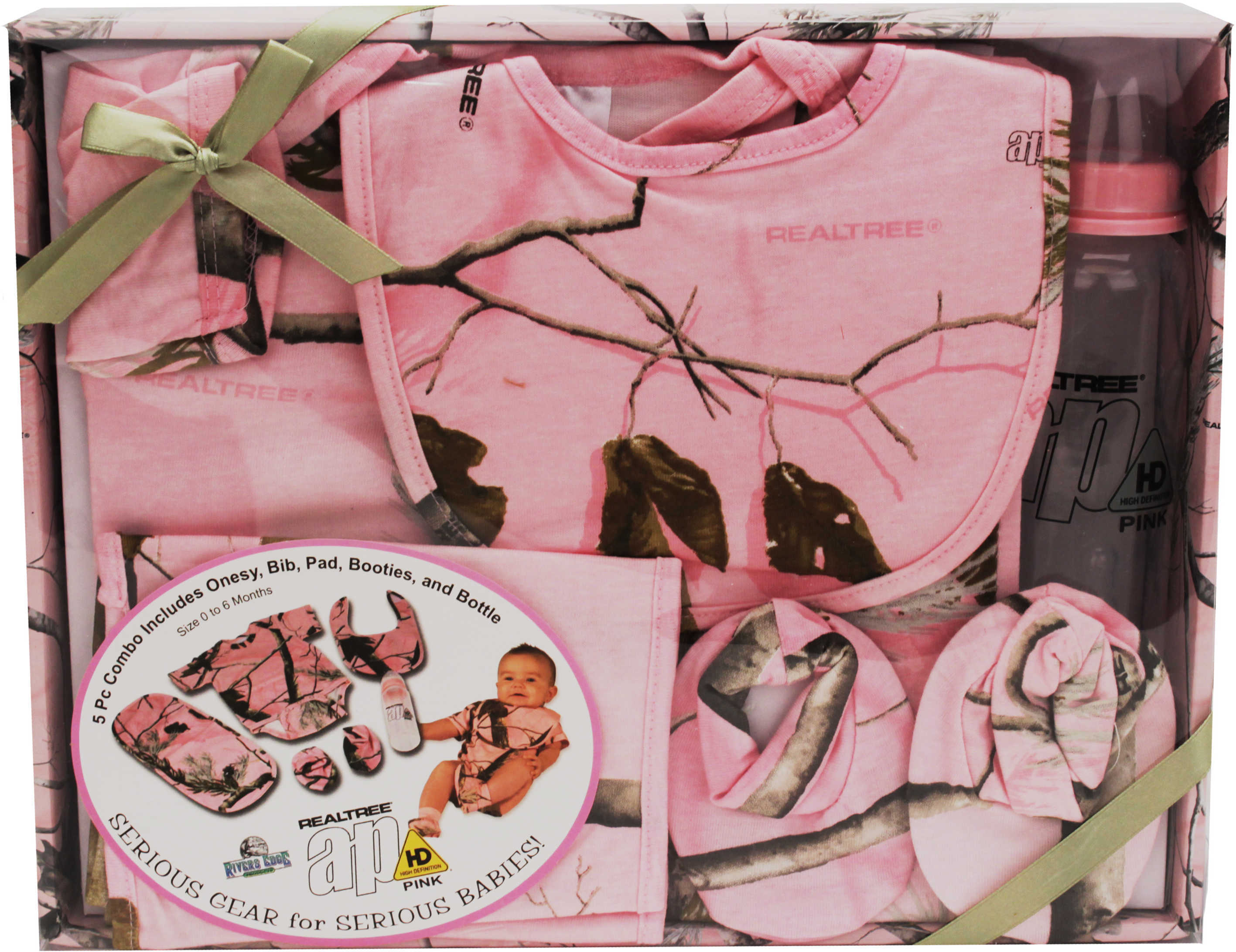 Rivers Edge Baby Outfit Combo 0-6 Month Realtree AP Pink Model: 1543