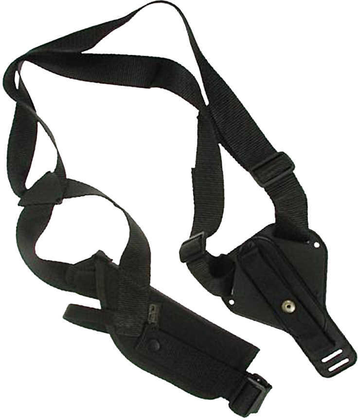 Uncle Mike's Vertical Shoulder Holster Right Hand Black 4.5" Large Auto Cordura 8315-1