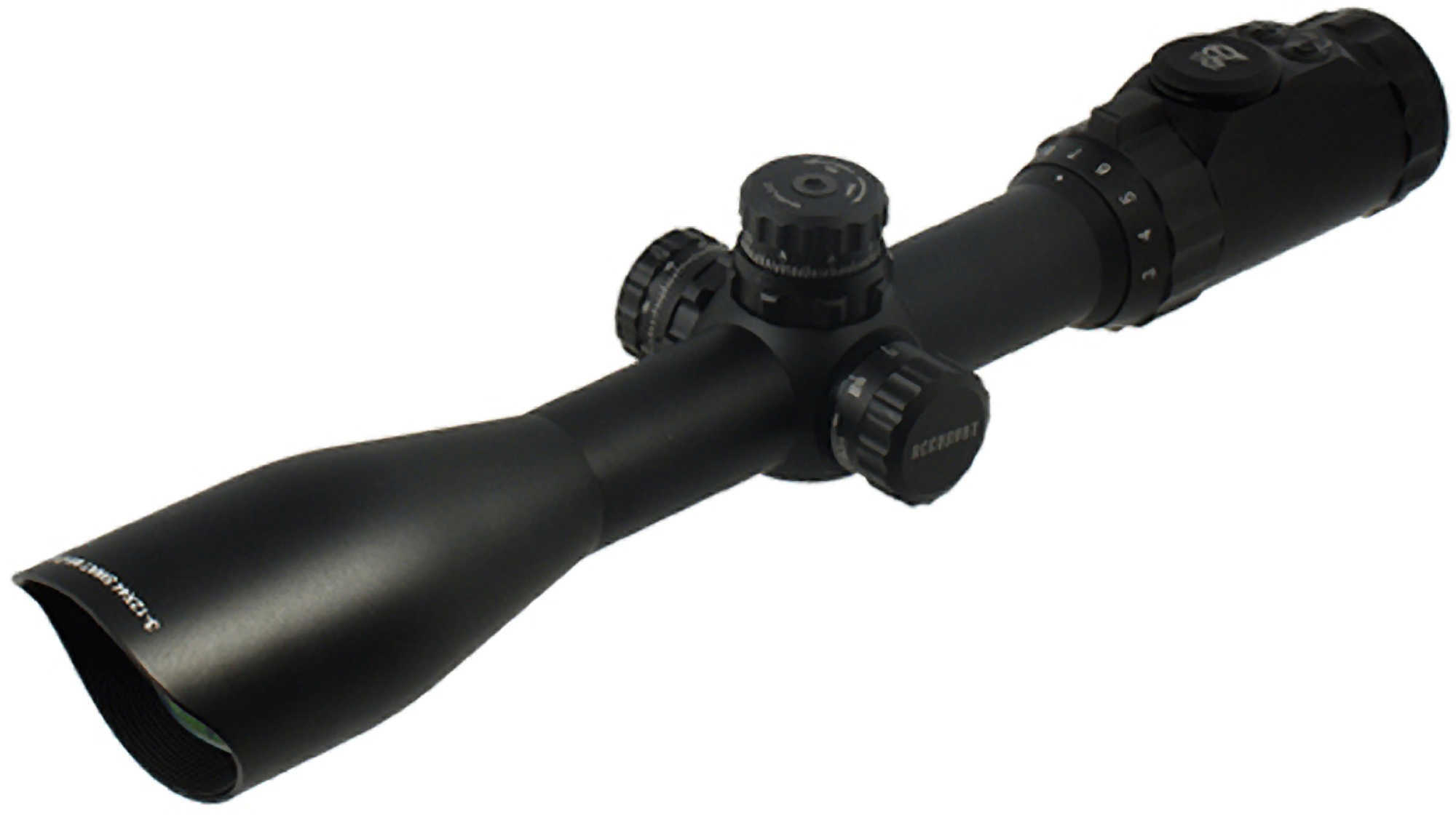 Leapers Inc. - UTG Accushot Precision Series Rifle Scope 3-12X44 Illuminated Mil-Dot Reticle Compact Adjustable Objectiv