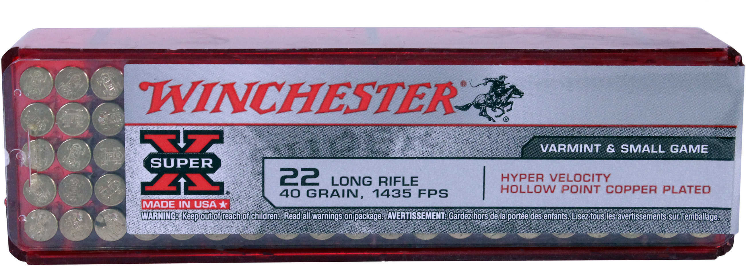 22 Long Rifle 40 Grain Lead 100 Rounds Winchester Ammunition