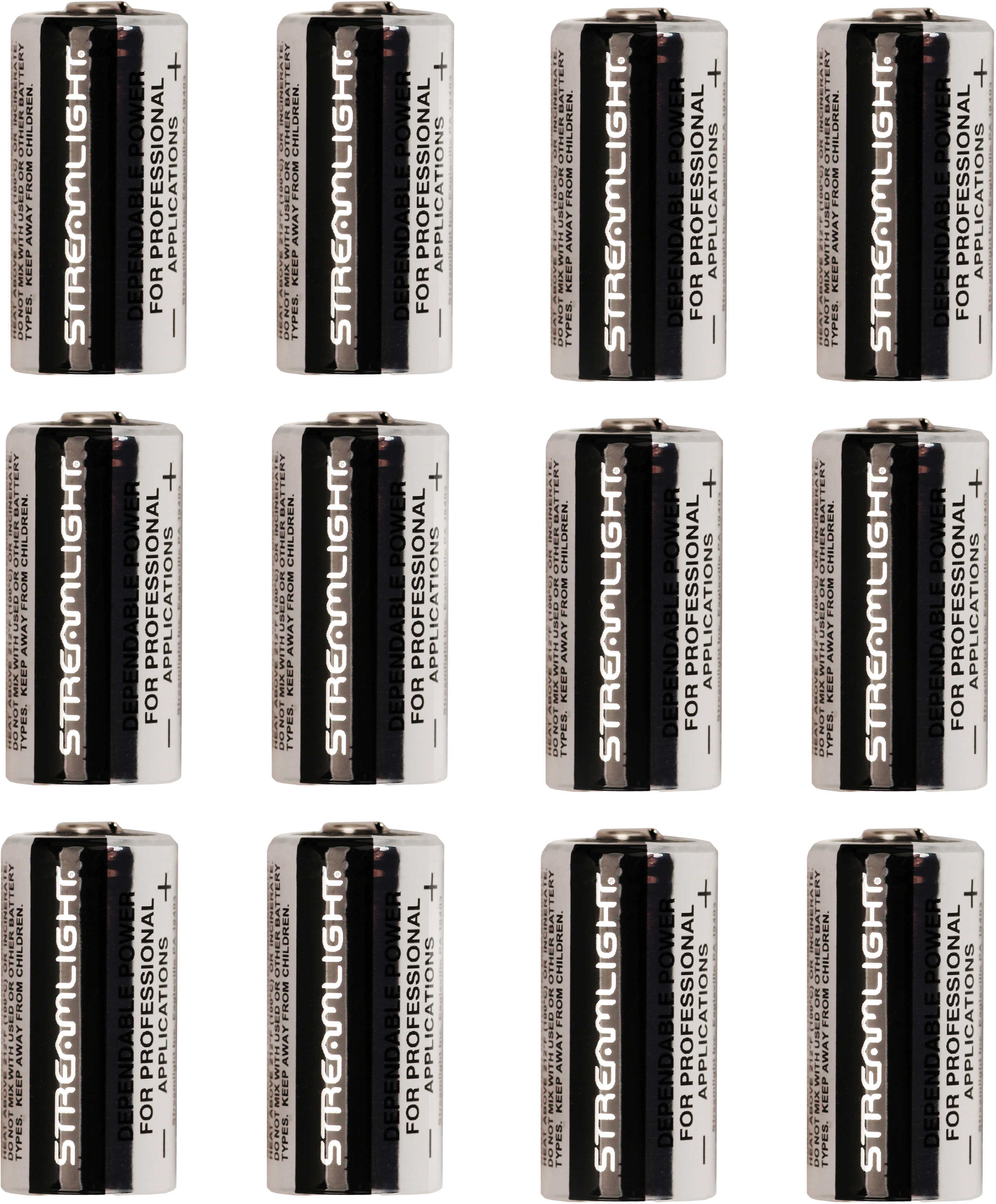 Streamlight 3V Lithium CR123 Battery 12 Pack 85177