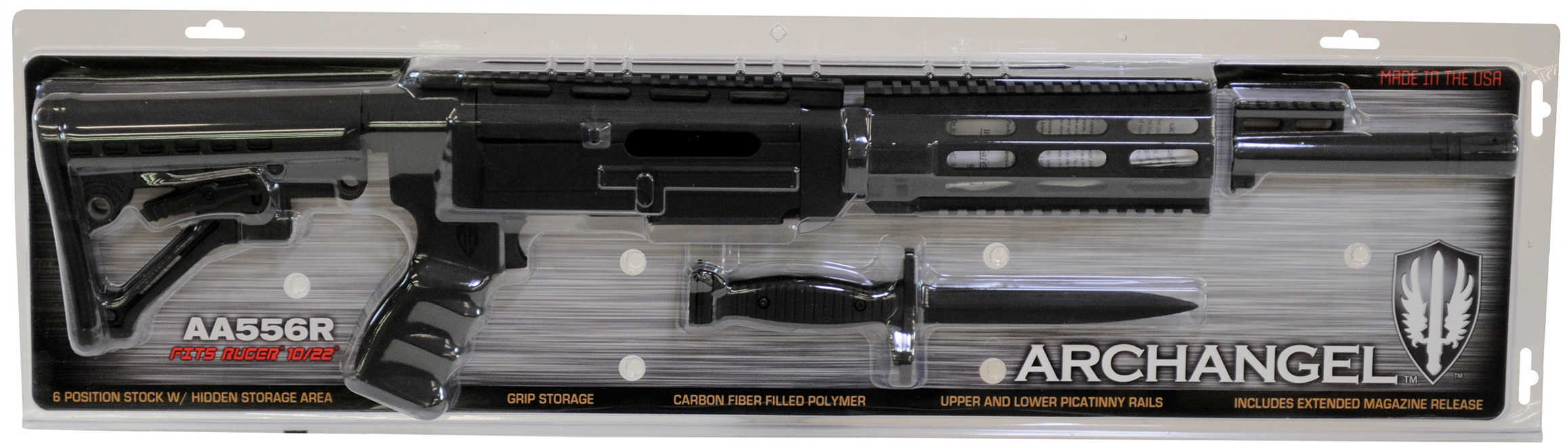 ProMag Archangel Conversion Stock Fits 10/22® 6 Position Tactical Mag Release Black Finish 556R