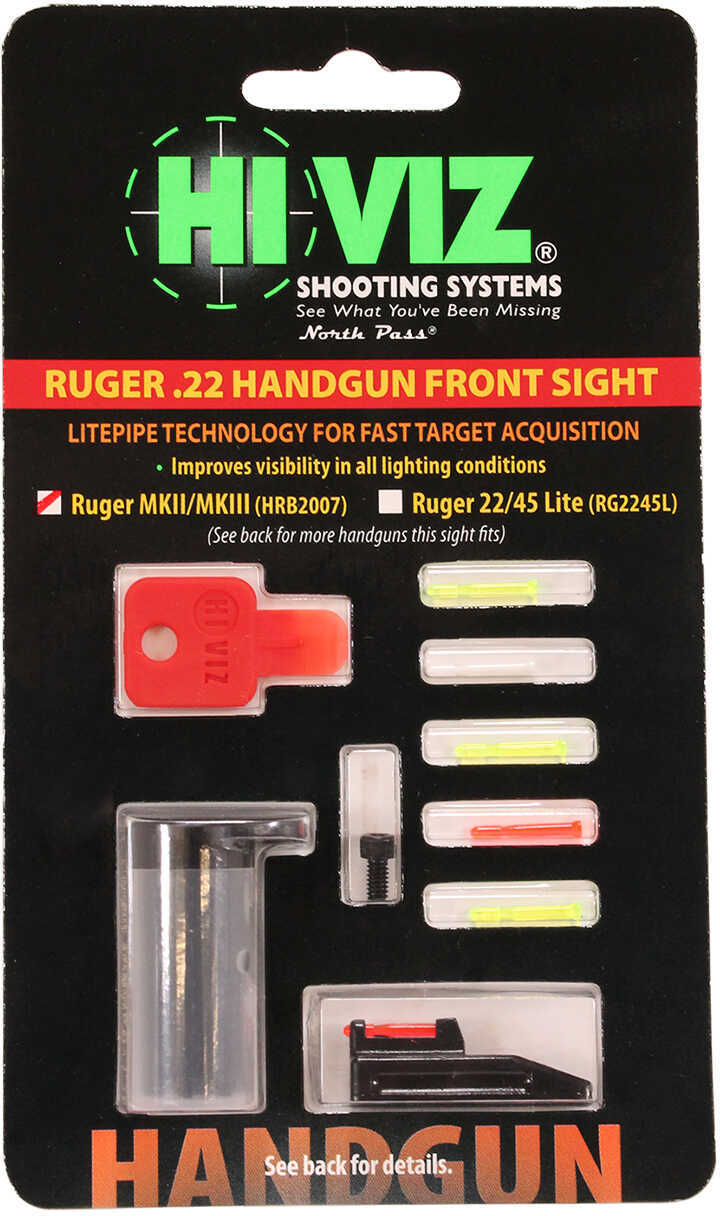 Hi-Viz Sight Ruger® MKII, MKIII, Buckmark, Single 6 HRB2007
