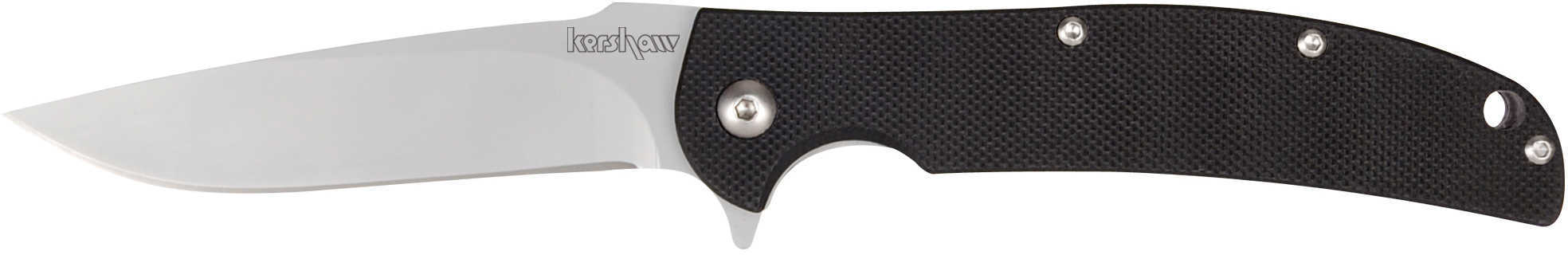 Kershaw Chill 3.125" Folding Knife Drop Point Plain Edge 8CR13MOV/Satin Black G10 Flipper/Pocket Clip 3410