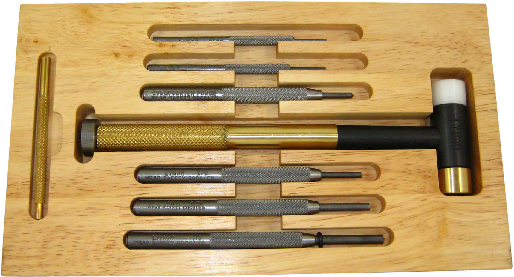 Pachmayr Deluxe Set Tool Brass 7 Punches/Hammer 7031298