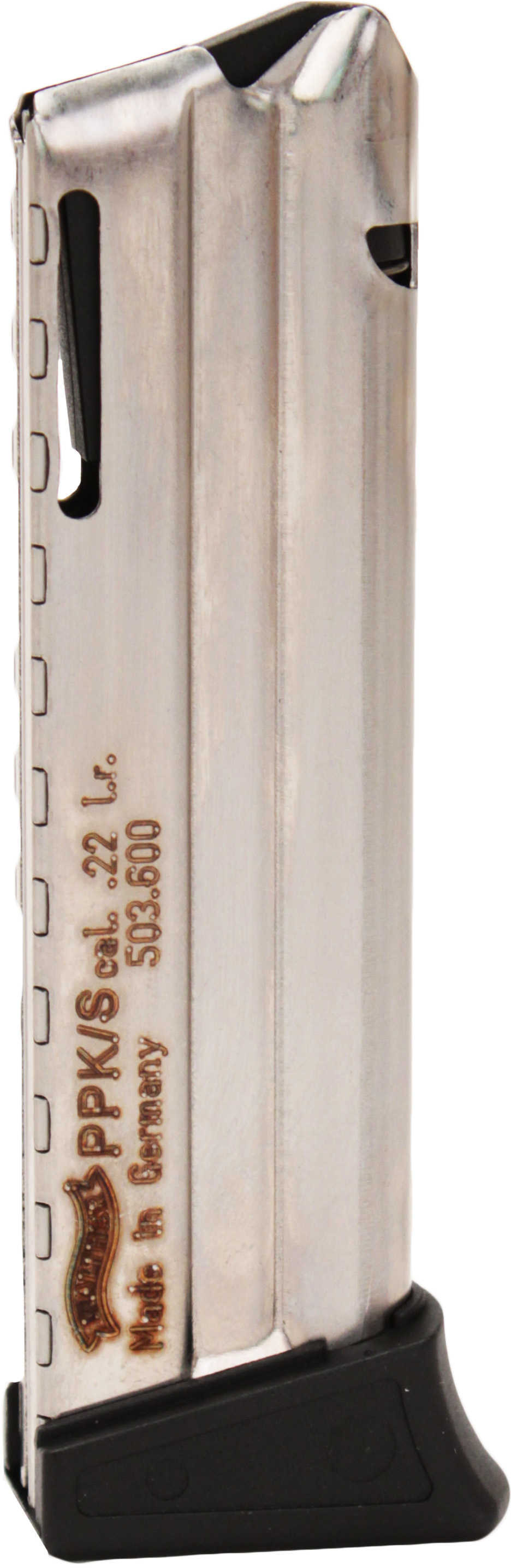 Walther Magazine 22LR 10rd Fits PPK/S Stainless Steel 503-600