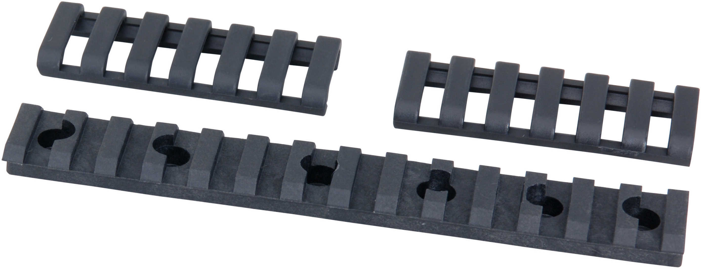 Ergo Grip Polymer Rail 6 Mounting Holes 14-slot with Hardware Black 4756-6