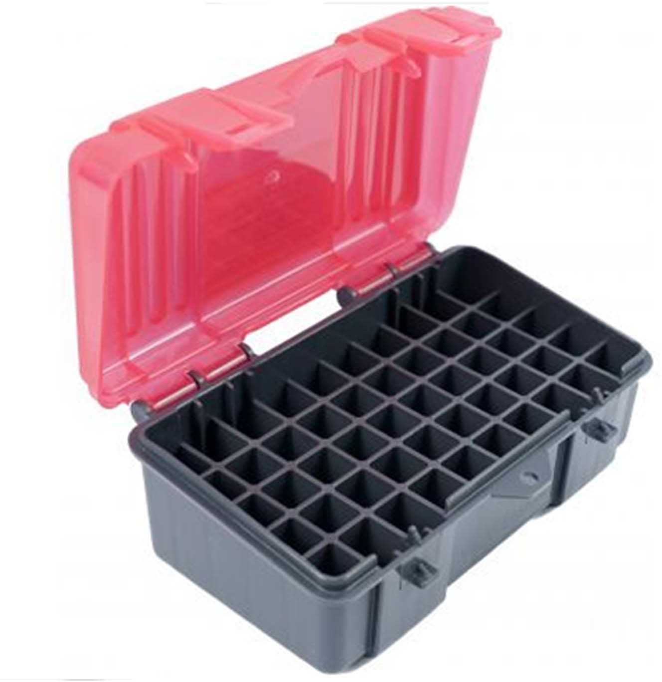 Plano Ammunition Box Holds 50 Rounds of .357/.38 Sp/.38 Handgun Charcoal/Rose 6 Pack 1225-50
