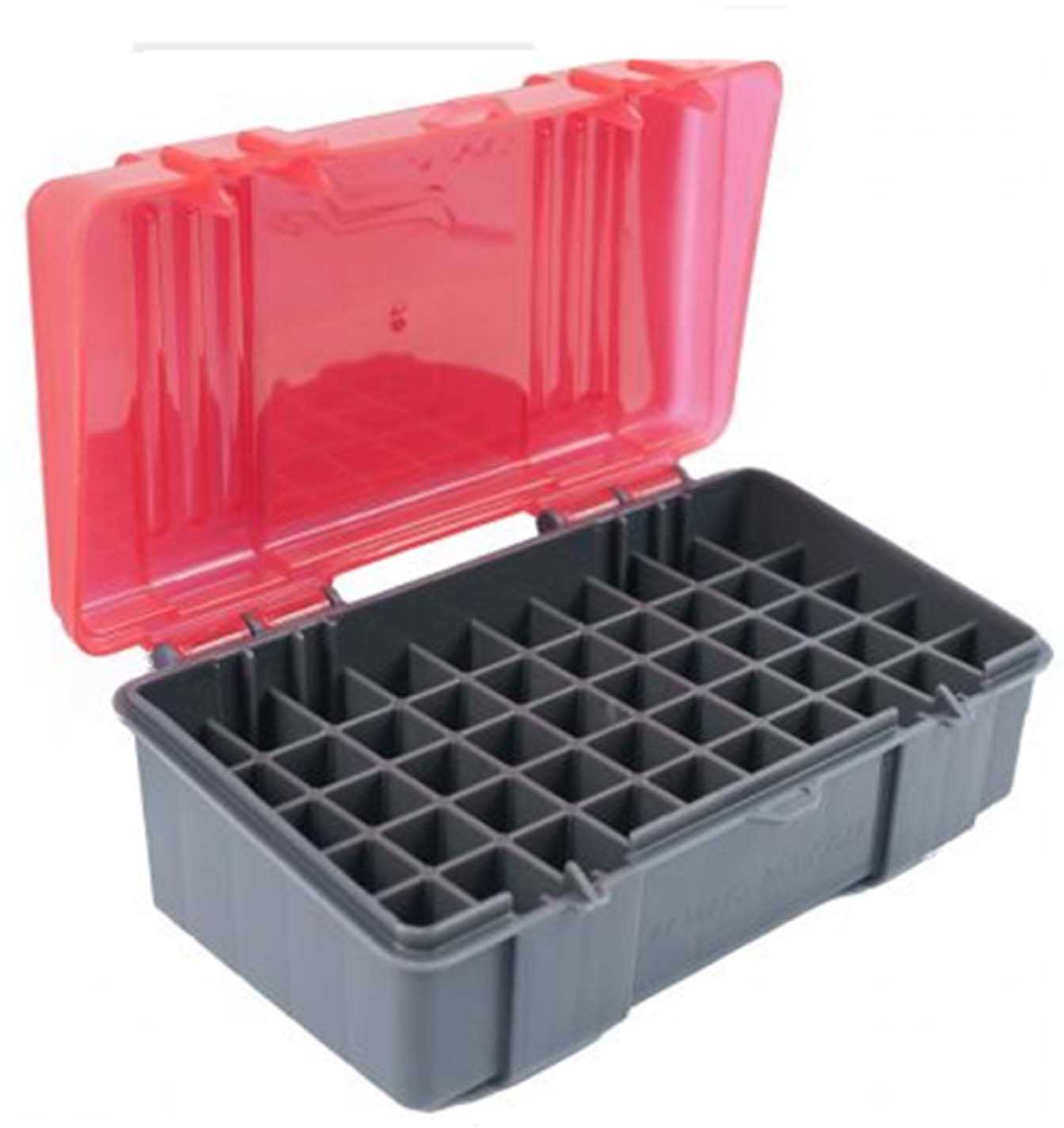 Plano Ammunition Box Holds 50 Rounds of .41 Mag/.44 Mag/.45 LC Handgun Charcoal/Rose 6 Pack 1226-50