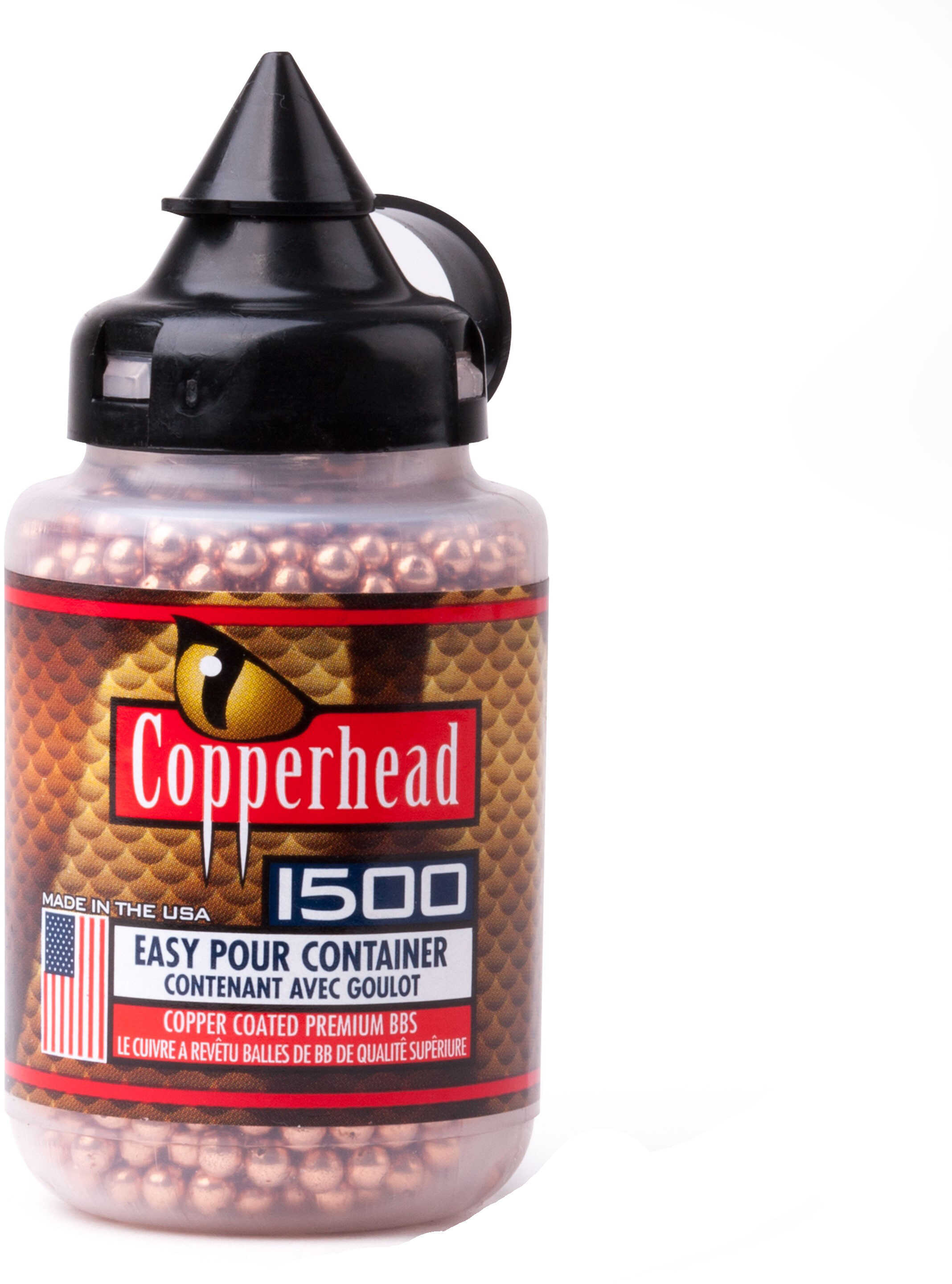 Crosman Copperhead .177 BB 1500 BBs Per Bottle Plastic 0737