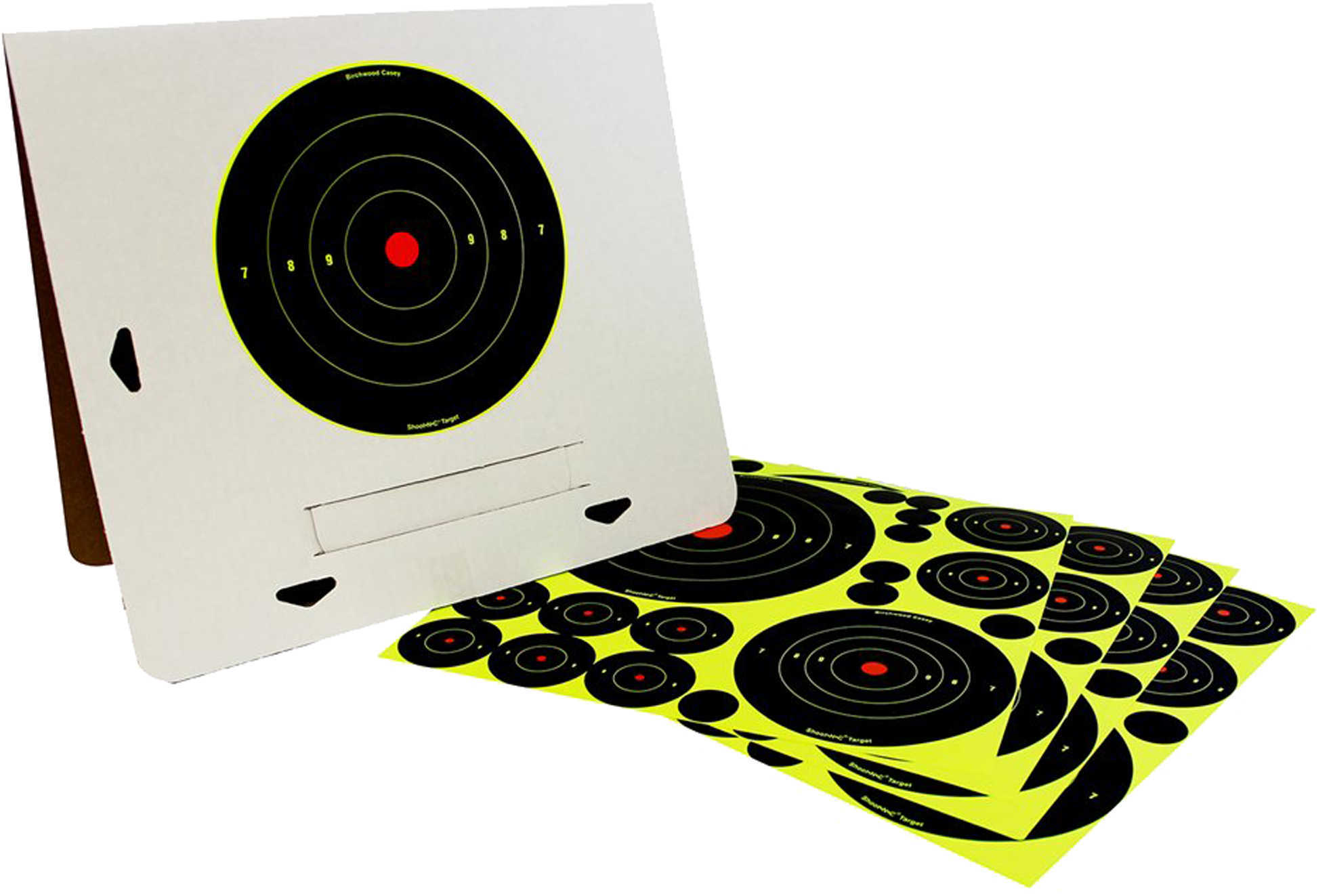 Birchwood Casey Bc-34208 Shoot-N-C Variety Pack Bullseye Adhesive Paper Target 4 Per Pkg