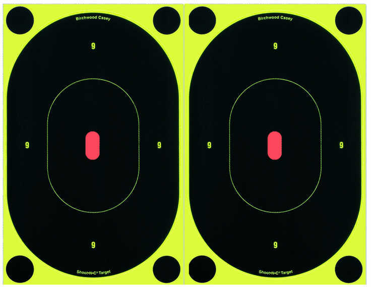 Birchwood Casey B24-12 Shoot-N-C Target 7" Oval Silhouette 12/Pack 34710-12