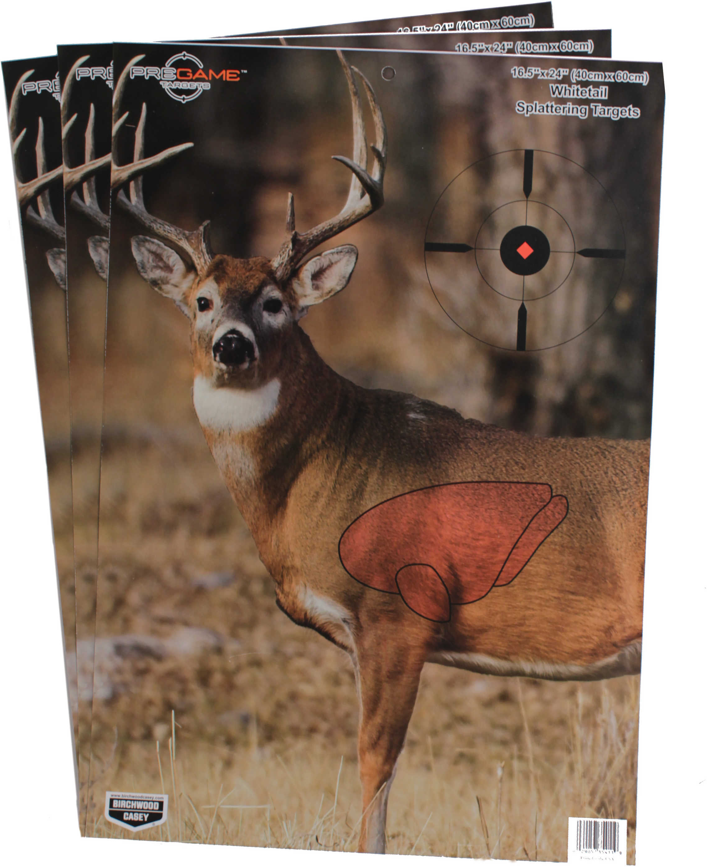 Birchwood Casey 35401 Pregame Hanging Paper 16.5" x 24" Deer Multi 3 Pack