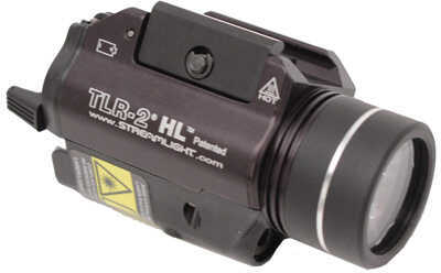 Streamlight 69261 TLR-2 HL Weapon Light with Red Laser C4 LED 630 Lumens CR123A Lithium (2) Battery Black Aircraft Alum