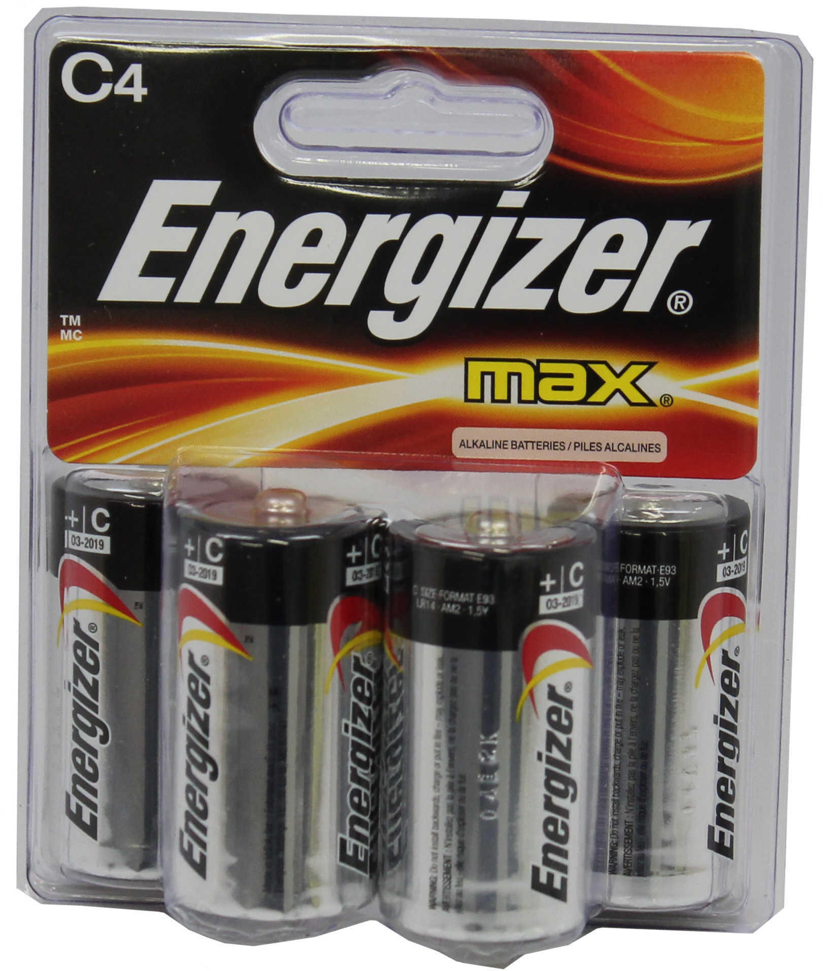 Energizer Max BATTERRIES C 4-Pack