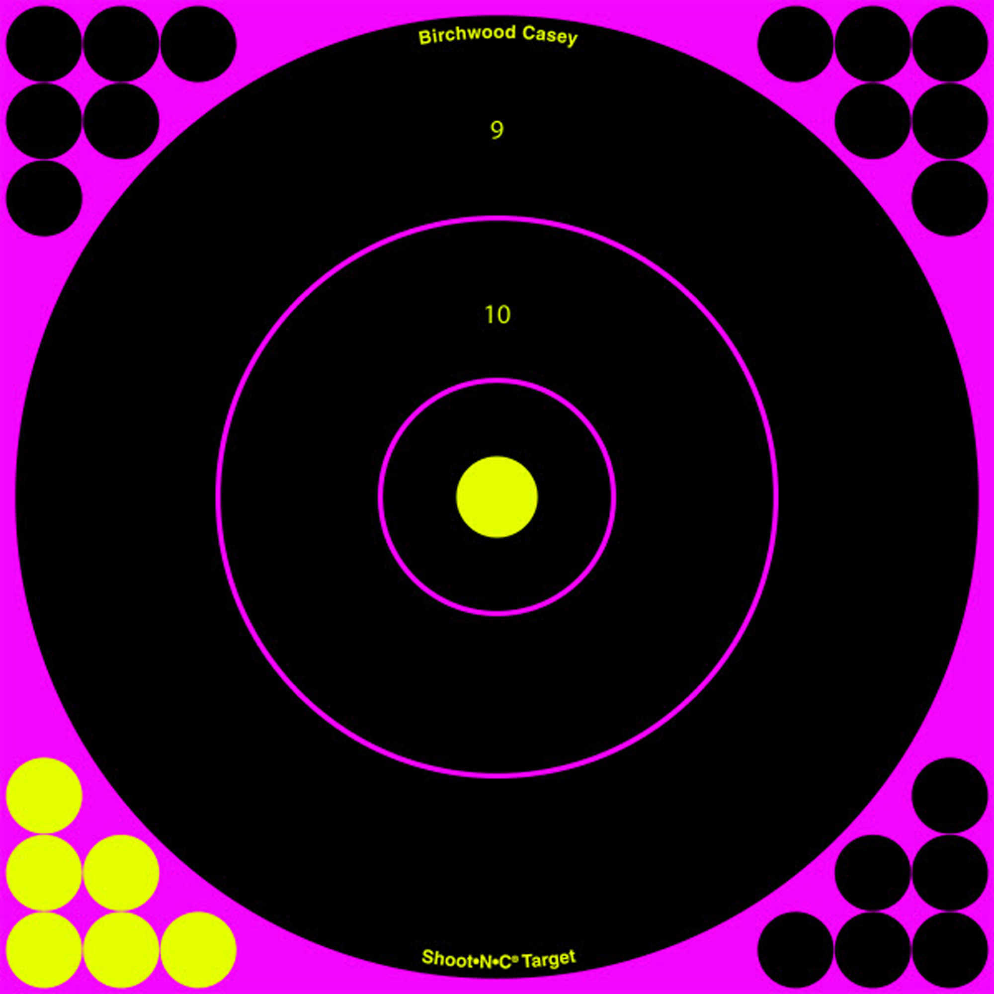Bc Shoot-N-C Pink 12" BULLS-Eye TGT 5/Pk (6)