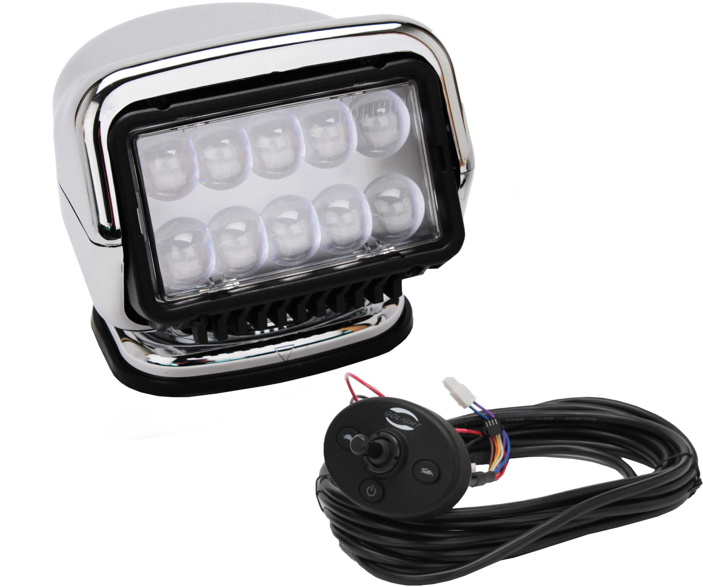 Golight LED Stryker Searchlight w/Wired Dash Remote - Permanent Mount - Chrome
