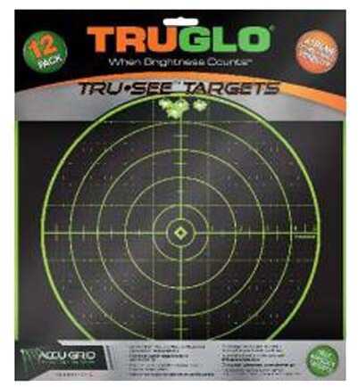 Truglo TG10A12 Tru-See Self-Adhesive Paper 12" x Bullseye Black/Green Pack